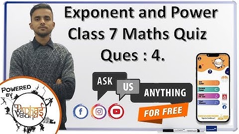 Quiz solving and Explanation Q4 | Exponent and Power | Class 7 Maths | Padhai Vadhai Quiz