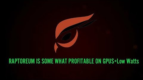 GPU Mining Raptoreum is Profitable