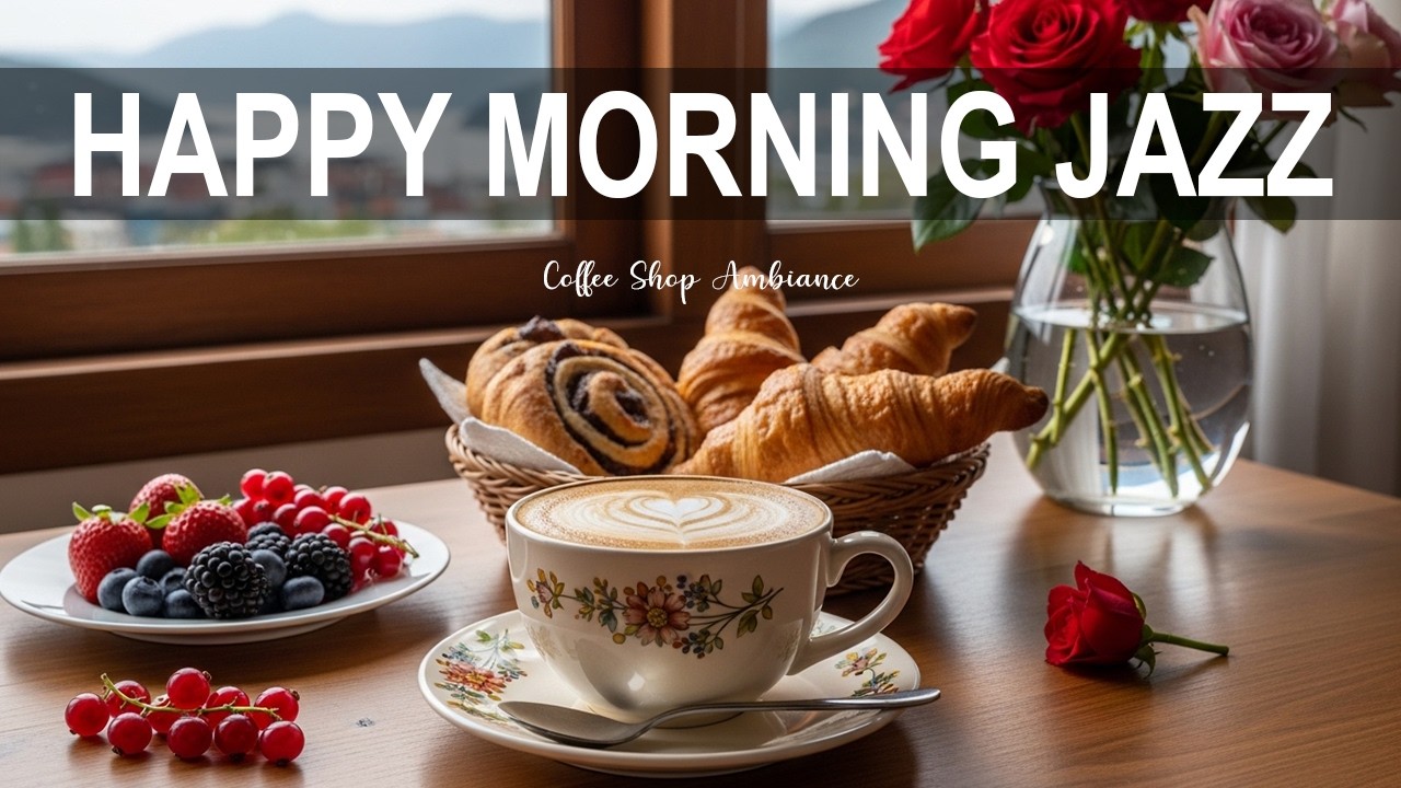 Happy Morning Jazz ☕ Coffee Shop Ambiance - Sweet Bossa Nova Instrumental for Studying.