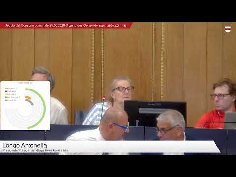 Video Seduta del Consiglio comunale 25.06.2026 Sitzung des Gemeinderates