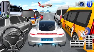 New Tesla electric car driving in traffic- 3d car driving classs 2026 - andorid ios car gameplay  screenshot 4