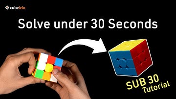 How To Be Sub-30 On 3x3 cube | Easiest 30 second solve | CFOP | Sarthak Masta | Cubelelo