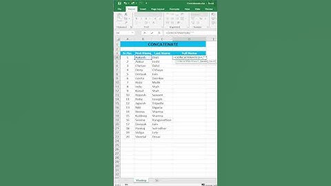 Concatenate function in excel | Concatenate formula in excel | #concatenate