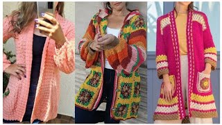 Latest Arrival Crochet Hand knitting Cardigan Jacket Sweater Designs Free patterns Diy projects