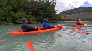 Kayaking in Rio de las Vueltas.  Los Glaciares National Park.  Patagonia, Argentina