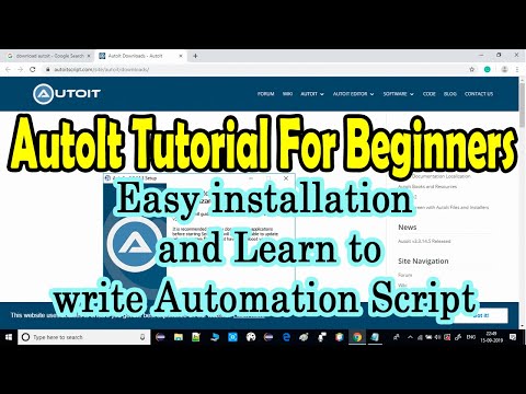 AutoIt tutorial for Beginners | Easy installation and Learn to Write Automation Script