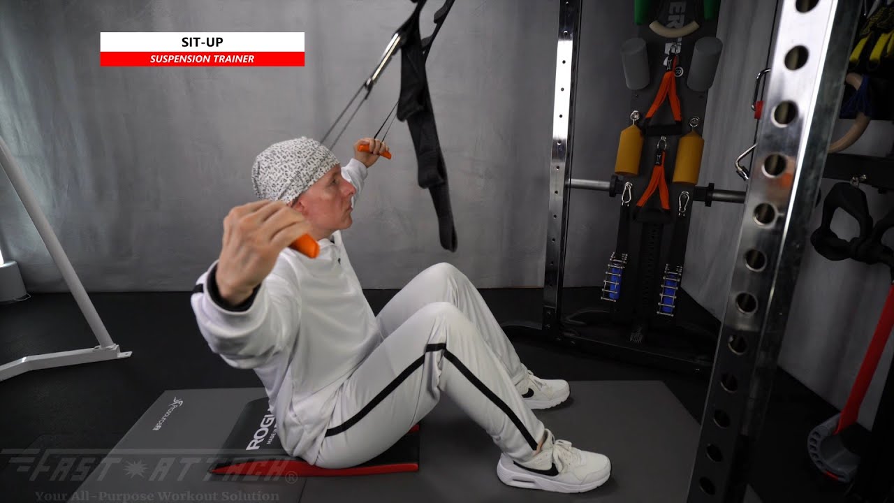 Suspension | Sit-Up | AbMat | Angles 90 Grips | Fast-Attach All In 1 Fitness Strap