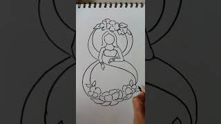 How to draw a simple easy and beautiful poster for women s day women s day special Drawing