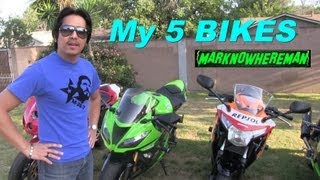 My Ducati Superbikes, 2 Kawasaki Ninja & Honda CBR 250R (Part 3 of 3)