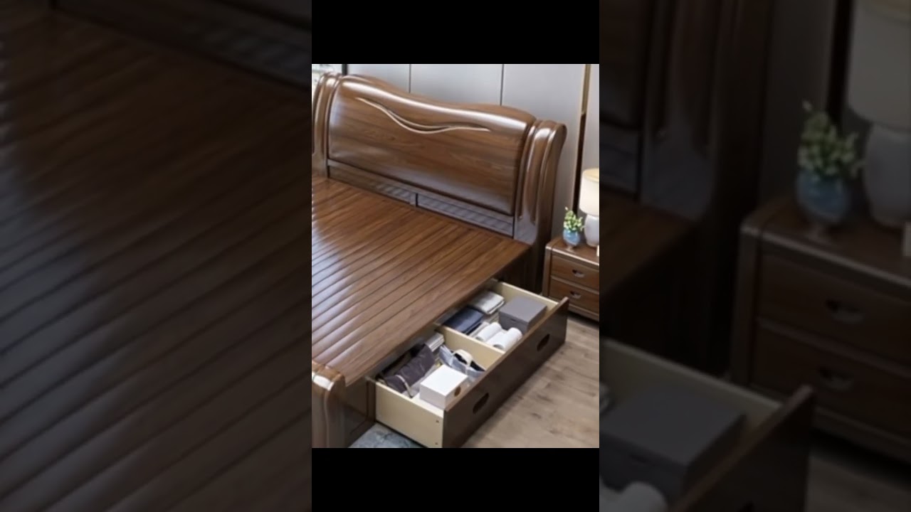 Tempat tidur minimalis moderen model terbaru dari kayu jati asli 