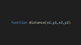 Finding distance between 2 points in js