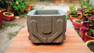 Simple way to make Cement Pot, Gamla kaise banaen, DIY