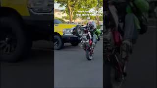 new stunt move unlocked lol.  almost crashed out on the big bore honda monkey
