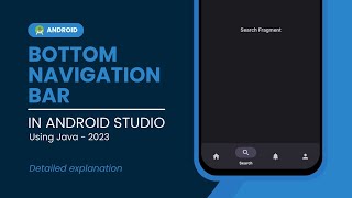 Bottom Navigation Bar with Fragments - Android Studio Java Tutorial 2023 | Step by Step screenshot 4