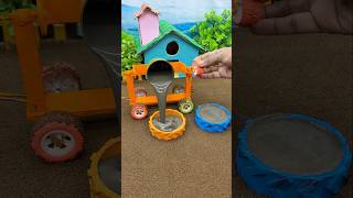 😱 Amazing Mini Tractor Pillar Making Machine |Real Working DIY Baige #shorts #youtubeshorts