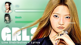 TUIDE - GRLS | Line Distribution (+ Lyrics)
