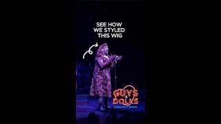 How we styled the emcee's wig for Guys and Dolls