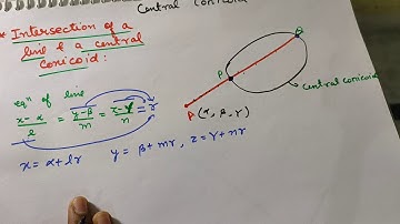 Lec. :4 The central conicoid // intersection of line and conicoid// tangent line on conicoid