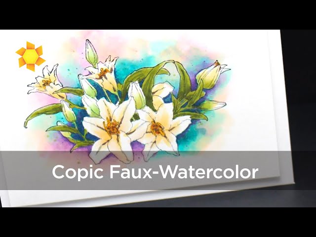 USE ALCOHOL MARKERS FOR A FAUX WATERCOLOR EFFECT