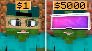 Zombie Tests Cheap VR and Apple Vision Pro - Minecraft Animation