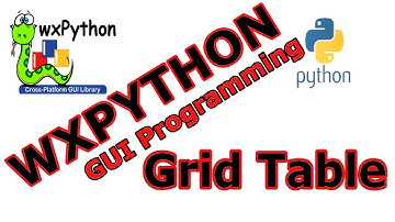 wxPython GUI - Creating Grid (Table) Part One  #25