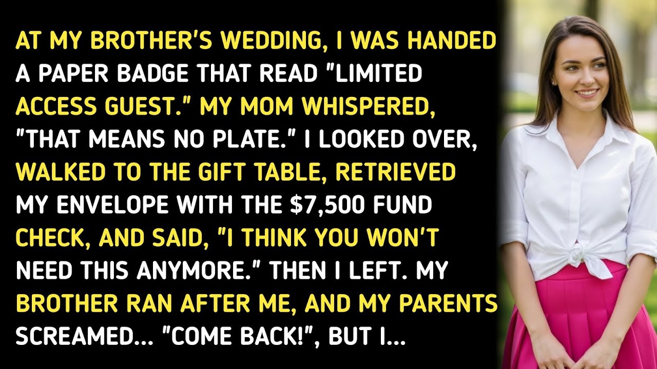 AT MY BROTHER'S WEDDING, I WAS HANDED A PAPER BADGE THAT READ 