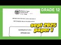 Mathematics paper 1trail Exam september 2025/ optimization Q9 grade12 