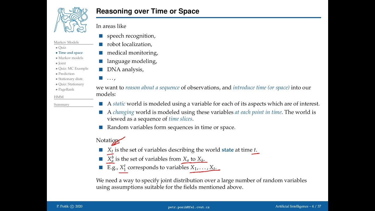 AI Week 9 - Hidden Markov models.