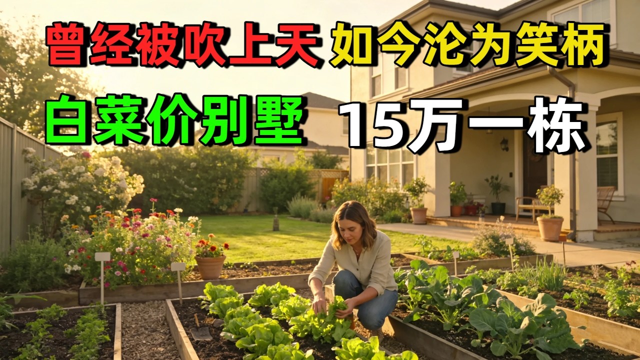 曾经被吹捧上天，如今却沦为“笑柄”，白菜价15万一栋的别墅，独门独院有菜地，很多外地人买来养老！