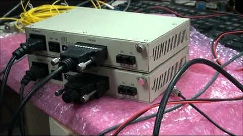 V35 over fiber converter / modem testing example