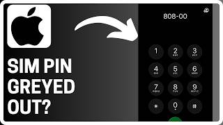 How To Fix SIM Pin Greyed Out On iPhone - Full Guide