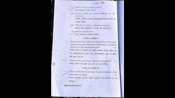 Financial management m.com 1 semester 2024 question paper kuk university #viral #exam #kurukshetra