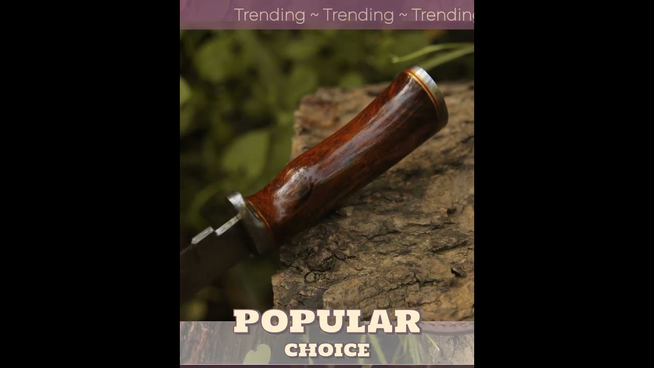 Crucifier Original Bowie Knife with Exotic Rosewood Handle