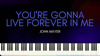 Youre Gonna  Forever In Me  Karaoke Piano  John Mayer instrumental  S