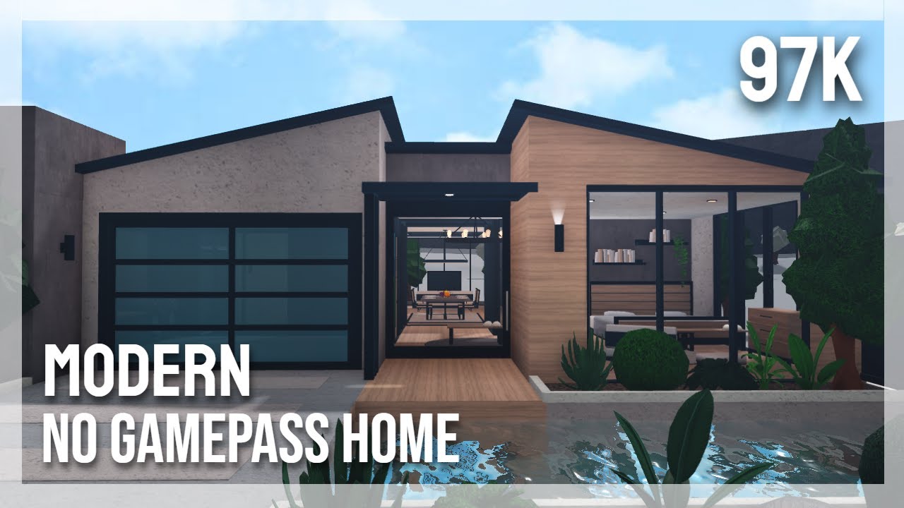 Roblox Bloxburg: Modern No Gamepass Family Home Speedbuild | 97K - YouTube