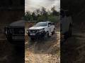 Nissan Navara tackling some obstacles.