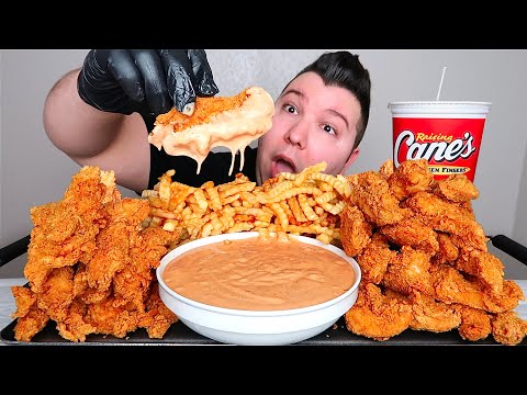 Raising Cane's Fried Chicken With Sauce • The Best Chicken Ever • MUKBANG