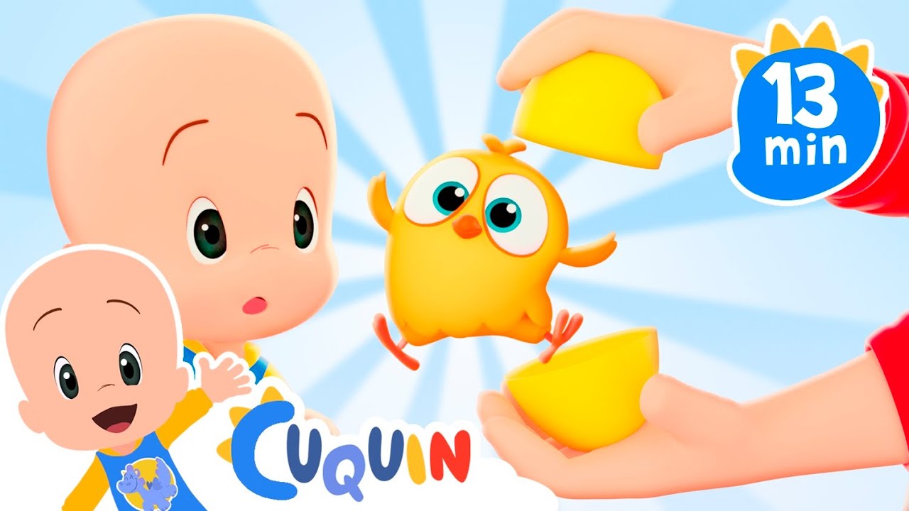 Farm animals and coloured eggs | Kids Education | Cleo & Cuquin