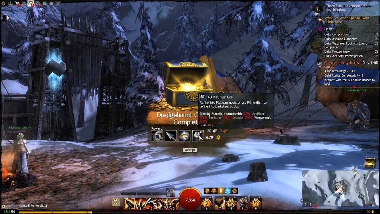 Guild Wars 2 - Dredgehaunt Cliffs [Map Completion Rewards]