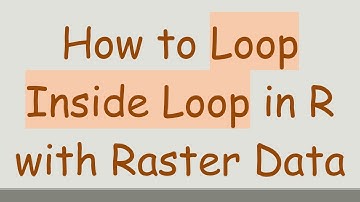 How to Loop Inside Loop in R with Raster Data