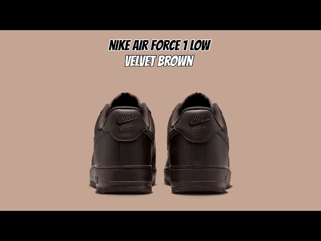 Nike Air Force 1 Low Velvet Brown - YouTube