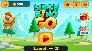 Gameplay for Super Bino Go Adventure Jungle (Level 3) on iOS and Android