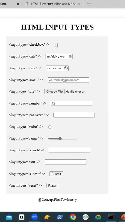 Master HTML5 input element types and behavior || Write like a pro ...
