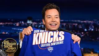 Jimmy Talks Sitting Courtside at New York Knicks Playoff Game | The Tonight Show