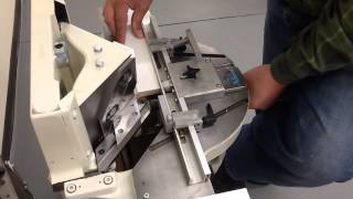 Processing paper wrapped MDF face frame stock on Hoffmann MORSO machine