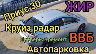 Prius 30 жирная комплектация. приехал на проверку, заменили 3 элемента. Лайф обзор.