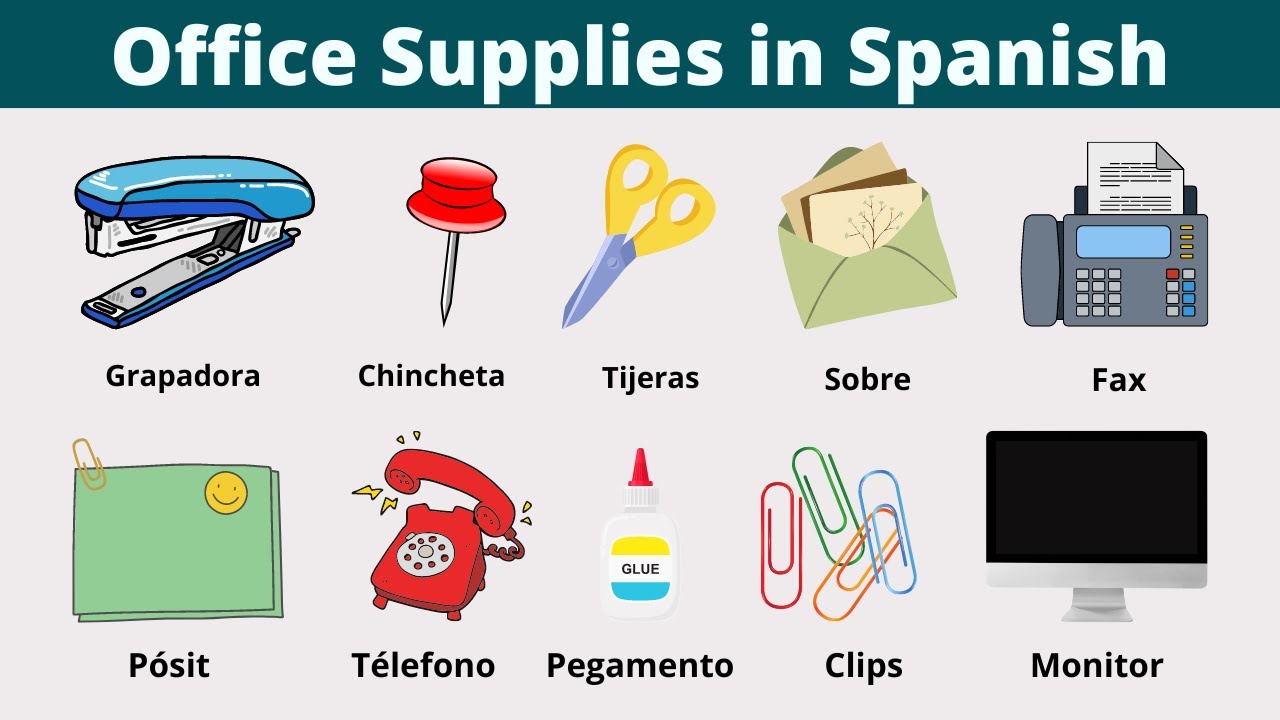 55 Household Items in Spanish with pictures