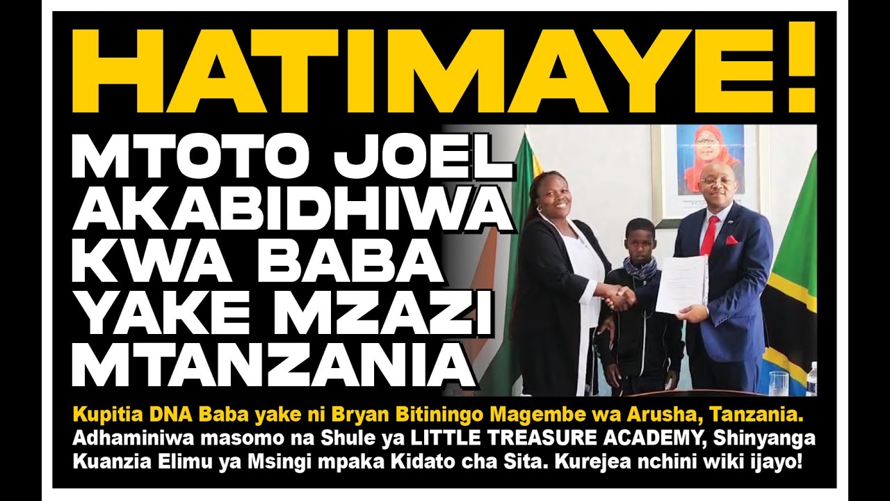 HATIMAYE MTOTO JOEL AKABIDHIWA KWA BABA YAKE...