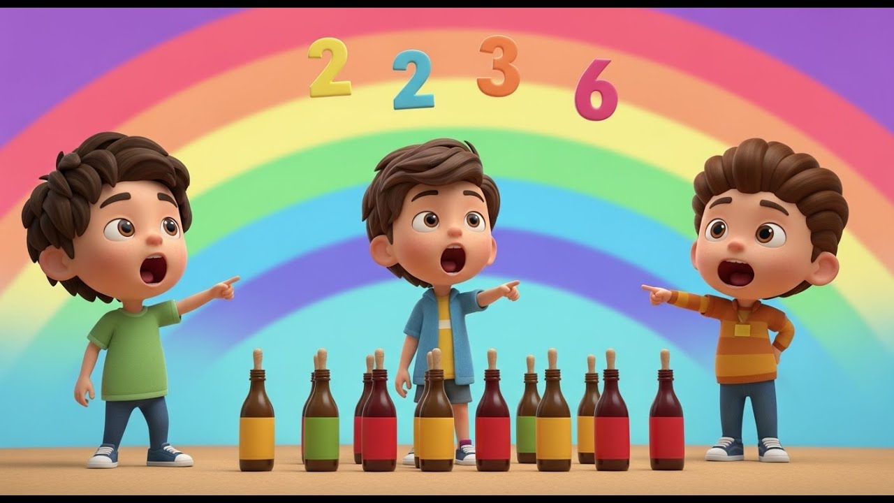 Ten Green Bottles Hanging on the Wall 🍾 | Counting Song for Kids | UK ...