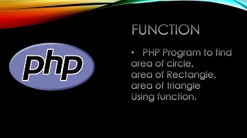 Function example in PHP. | Find area of circle, area of rectangle, area of triangle using function.